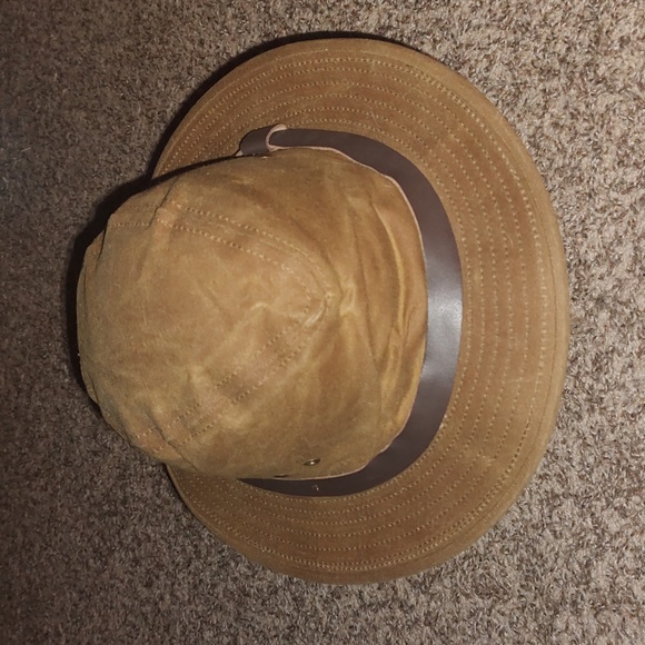 Vintage C.C FILSON Tin Cloth Waxed Canvas Packer Hat USA Safari Sz M - Picture 1 of 10